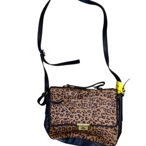 Fossil Vintage Leopard Print Crossbody Bag